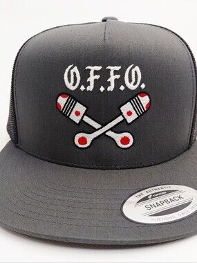 Outlaws MC O.F.F.O. Pistons Direct Embroidery Gray Yupoong Flat Bill Snapback